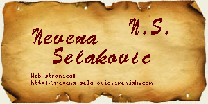 Nevena Selaković vizit kartica